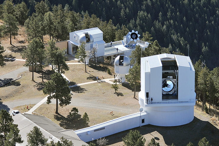 An aerial view of Apache Point Observatory